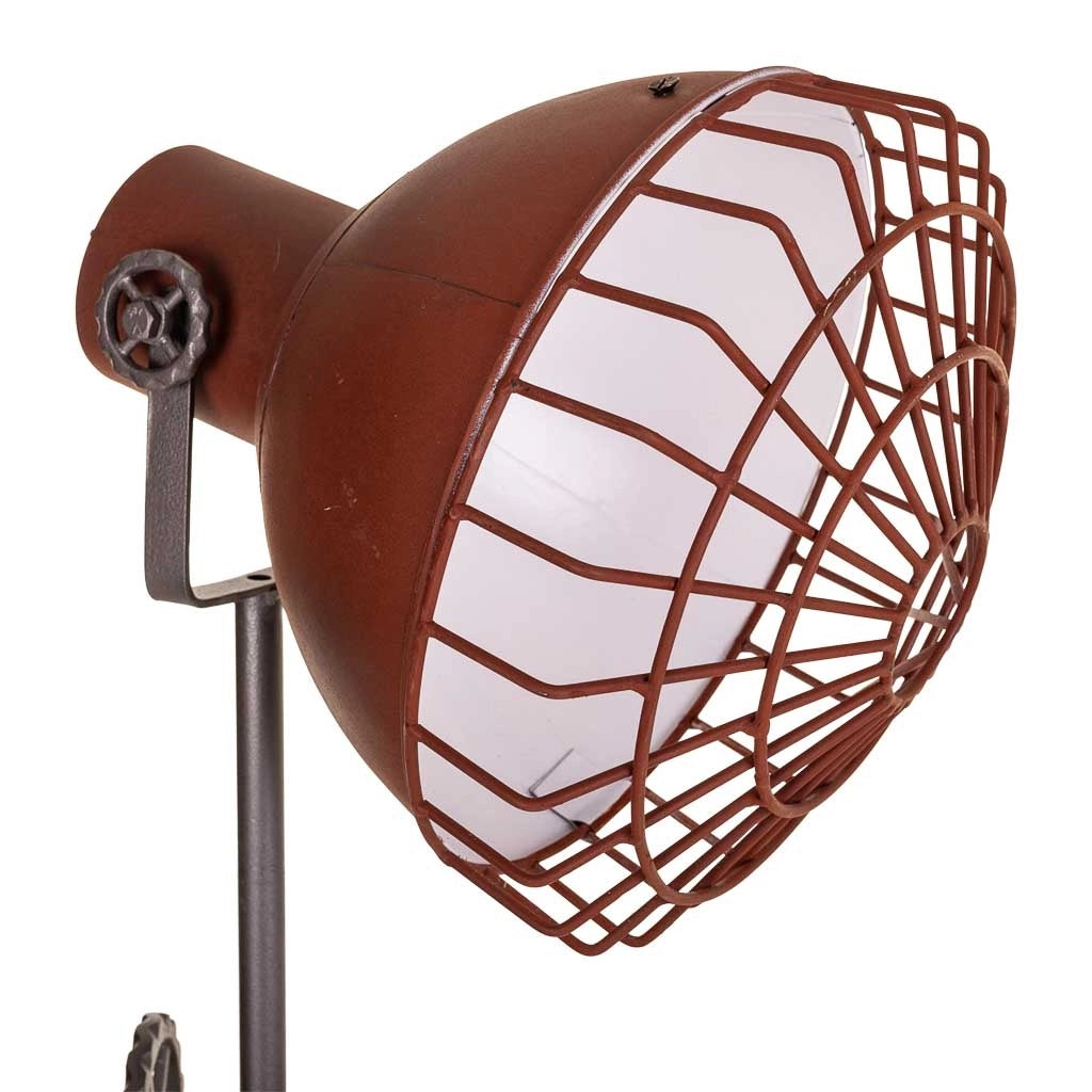 Lampada da terra in metallo grigio 36x36x127h