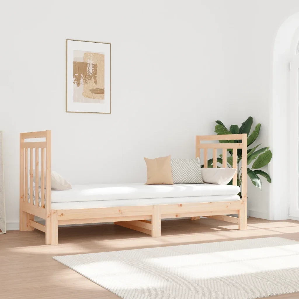 Dormeuse Estraibile 2x(90x190) cm Legno Massello di Pino cod mxl 34053