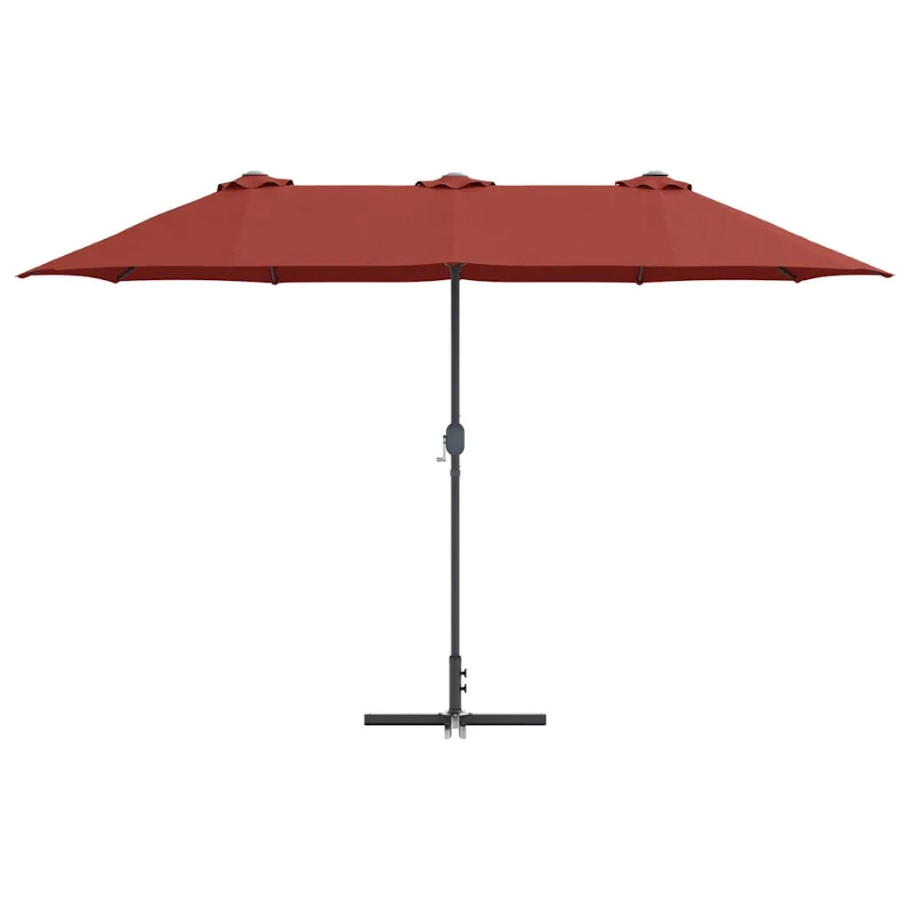 Ombrello da giardino Terracotta 370 x 197 x 239 cm 42003374