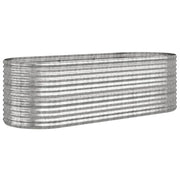 Fioriere | Cassetta per fiori | Letto Giardino Acciaio Zincato 224x80x68cm Argento
