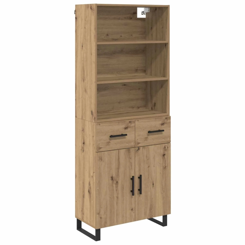 Credenza 2 pcs Rovere artigianale Legno multistrato