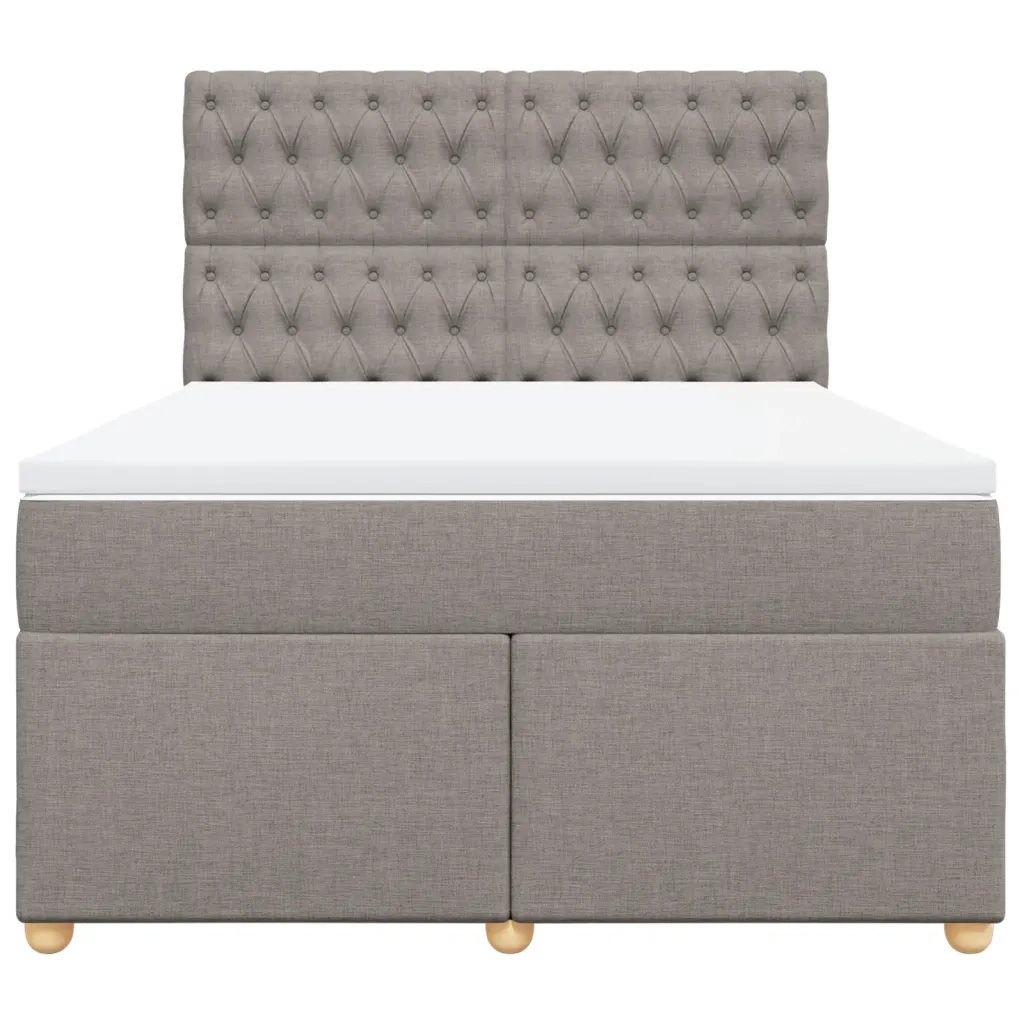 Giroletto a Molle con Materasso Tortora 160x200 cm in Tessuto