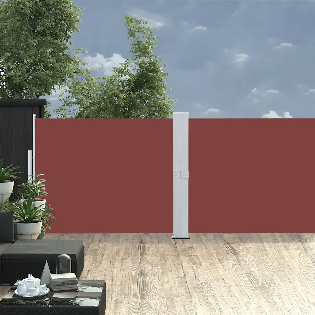 Tenda Laterale Retrattile per Patio-Tenda parasole per balcone 140x1200 cm Marrone