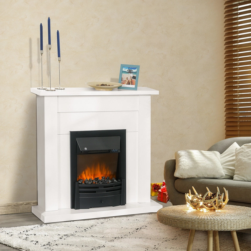 Caminetto Elettrico Decorativo ¨C Zephmum ¨C Bianco 102x30x95cm