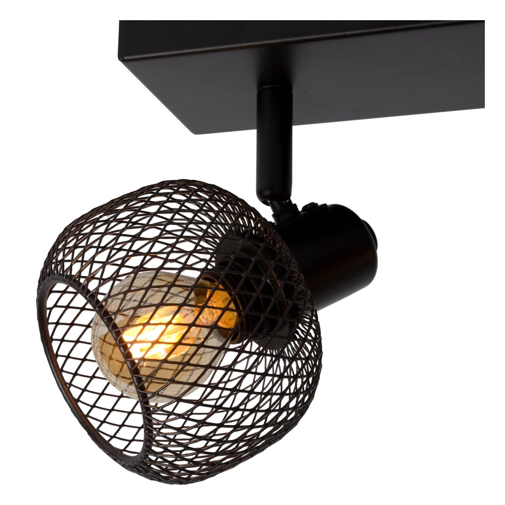 Plafoniera doppia MAREN nera in metallo 2xE14 40W Lucide