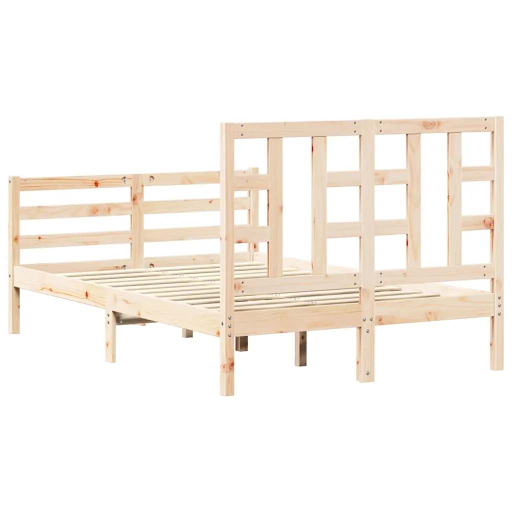 Giroletto con Testiera Small Double-Struttura Letto in Legno Massello 460071