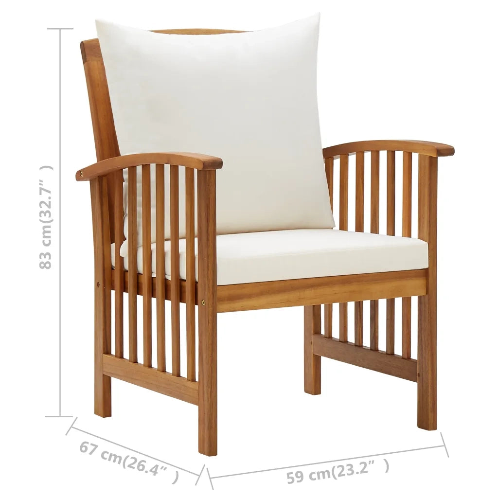 Set Divani da Giardino 5 pz con Cuscini in Massello di Acacia 3057978