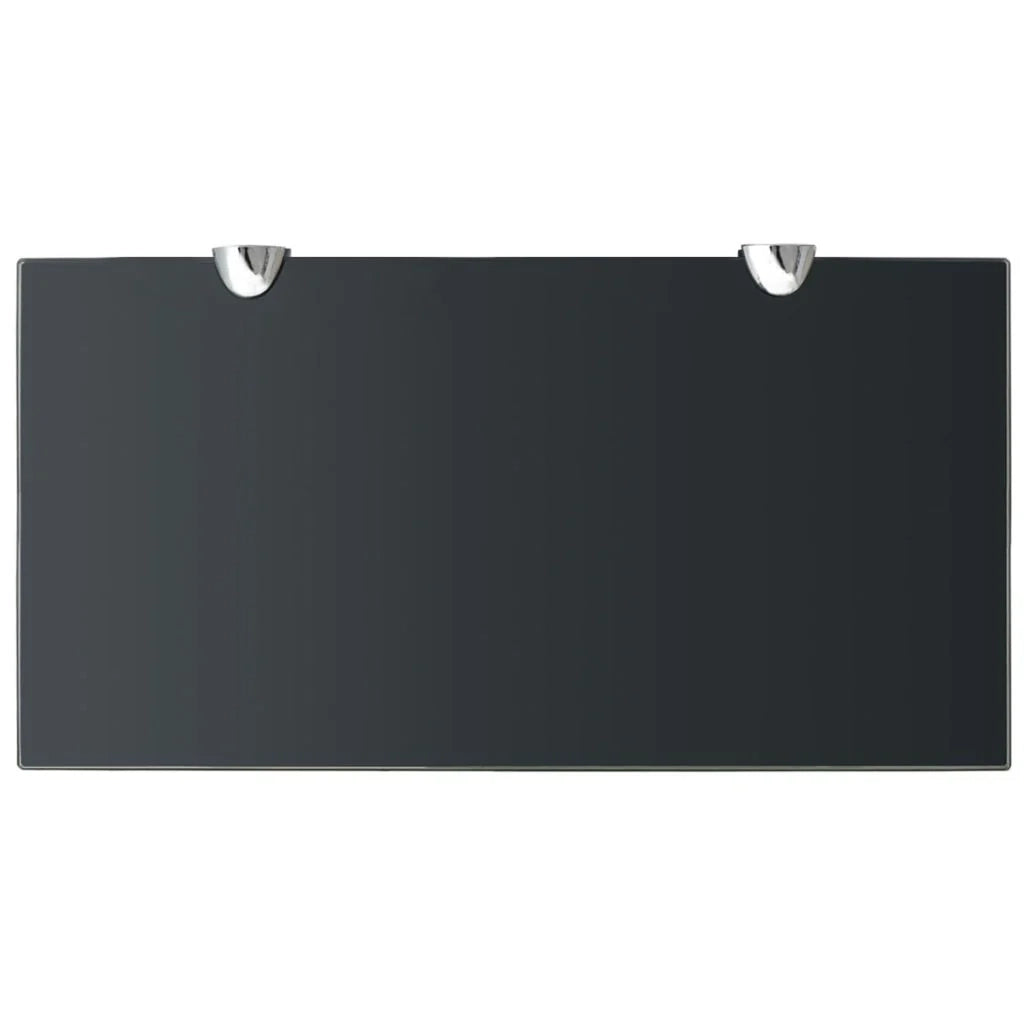 Mensola/armadietto/mobile in vetro da parete 40 x 20 cm spessore 8 mm nero 2702152/2