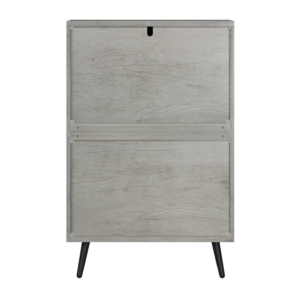 Scarpiera salvaspazio per ingresso con 2 ante a ribalta ¨C MINIMAL ¨C Grigio, 60 cm