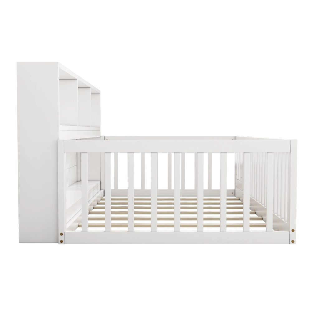Letto giorno funzione letto con contenitore in pino bianco 90x200 cm