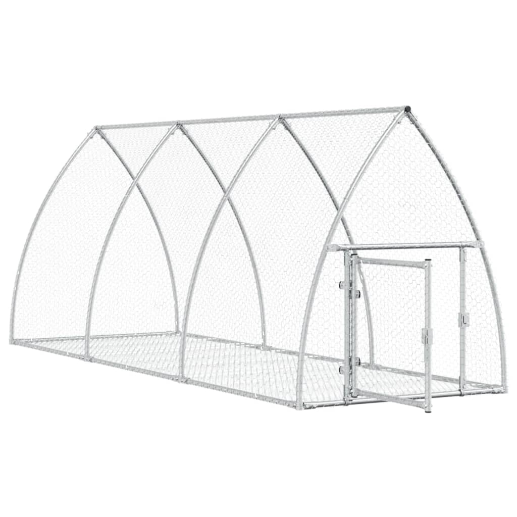 Gabbia per conigli in argento 300 x 105 x 120 cm in acciaio zincato argento 02_0041696