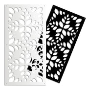 LEAVES - Pannello in PVC traforato - Parasole Misura: 98x198 cm, Colore: bianco