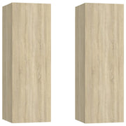 Mobile TV multimediale scaffale TV credenza mobile TV sala da pranzo soggiorno camera da letto 2 pezzi rovere Sonoma 30,5 x 30 x 90 cm legno ingegnerizzato marrone 02_0028614