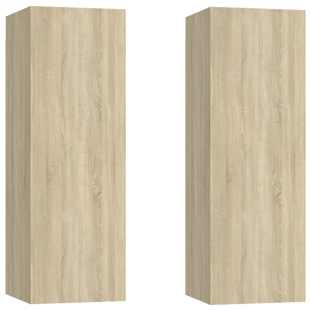 Mobile TV multimediale scaffale TV credenza mobile TV sala da pranzo soggiorno camera da letto 2 pezzi rovere Sonoma 30,5 x 30 x 90 cm legno ingegnerizzato marrone 02_0028614