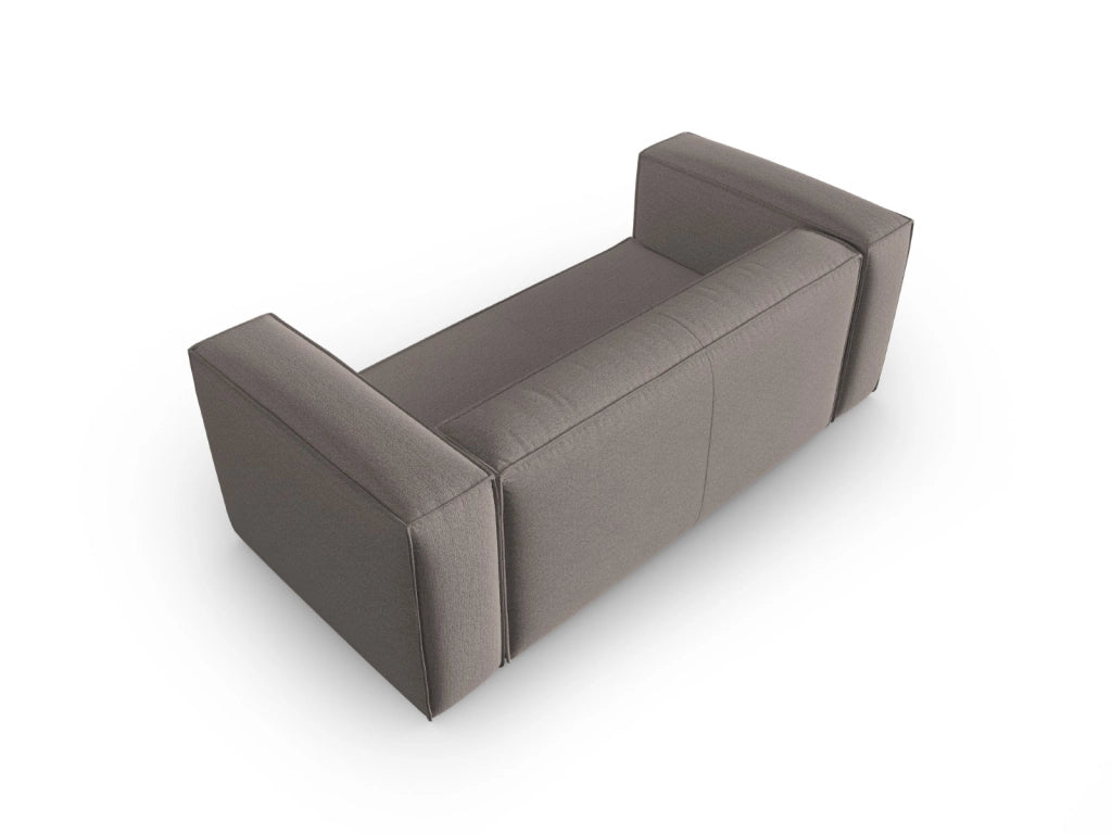 Cosmopolitan Design - Divano "Mackay" 2 posti in velluto strutturato cappuccino 