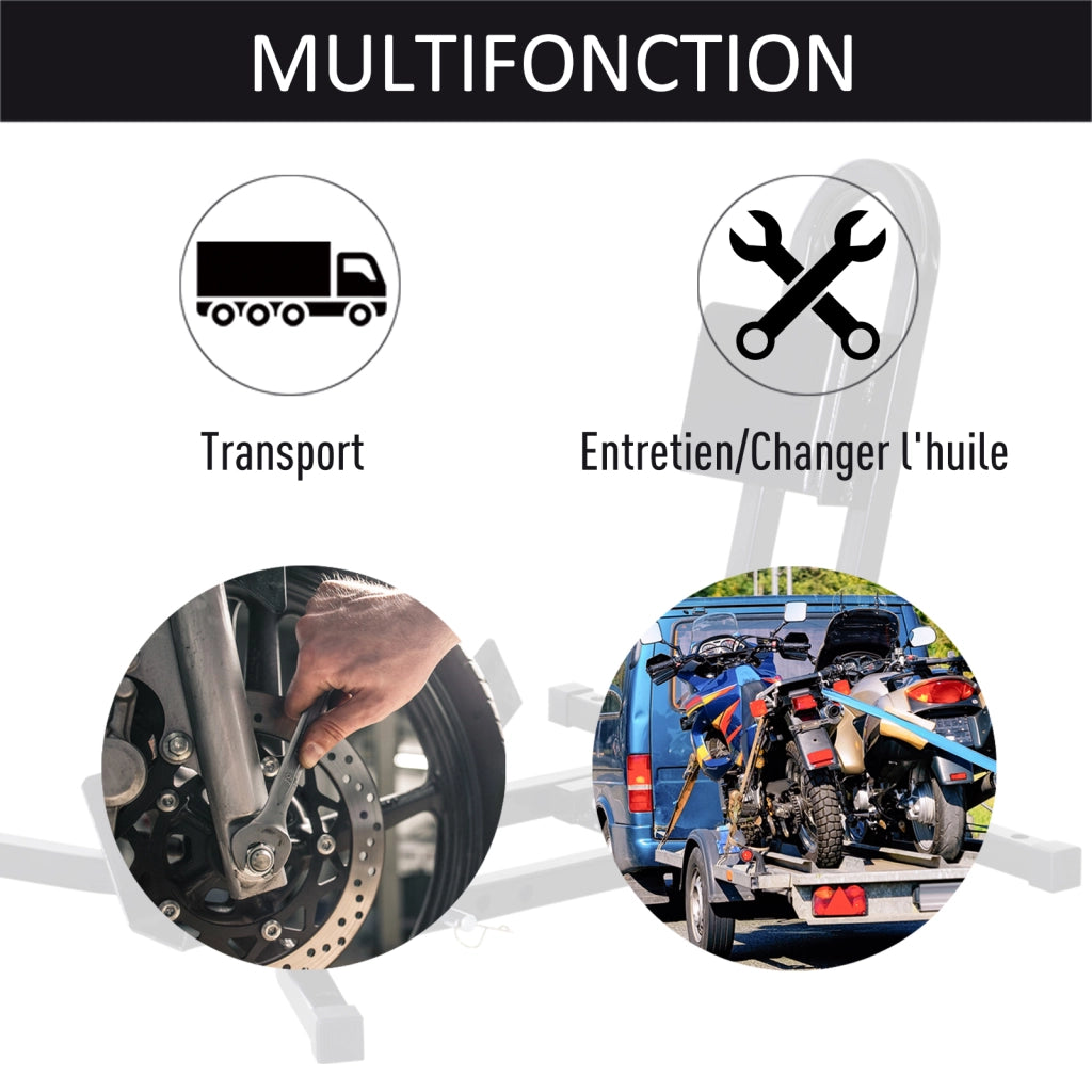 Supporto B¨¦quille Moto ¨C zephmum ¨C Nero 17-21 Pollici