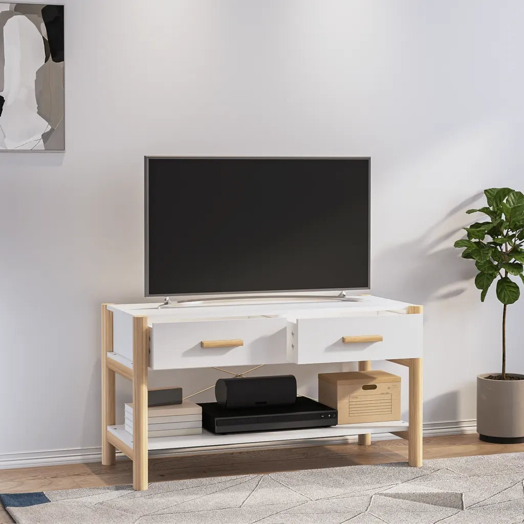 Mobile Porta TV Bianco 82x38x45 cm in Legno Multistrato 345660