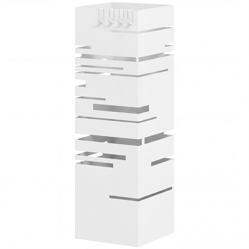 Portaombrelli ¨C Zephmum ¨C Bianco Metallo 15.5x15.5x49 cm