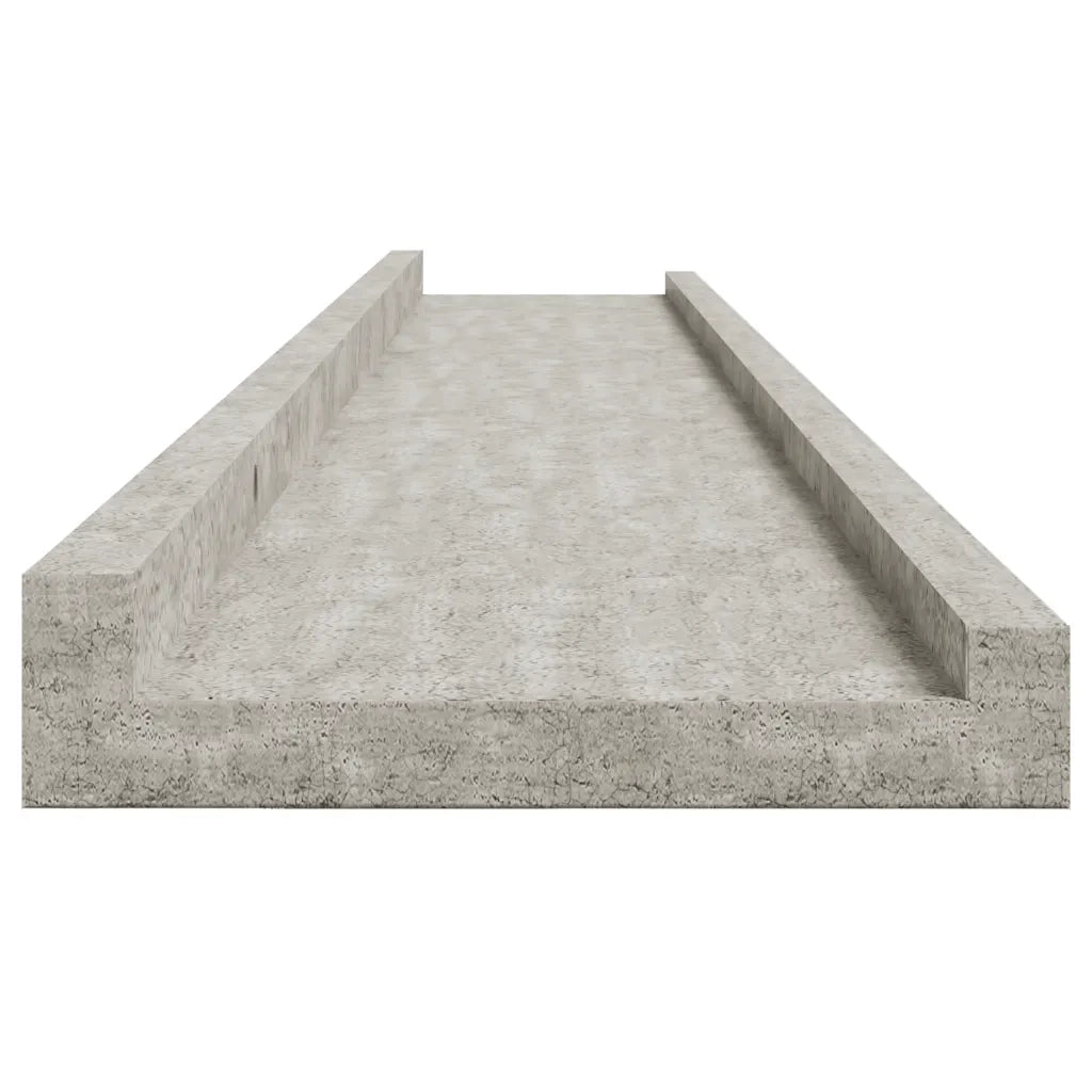 Mensole da Parete 4 pz Grigio Cemento 115x9x3 cm 326708