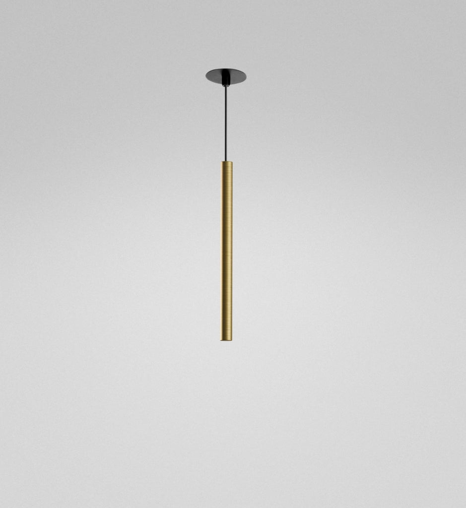Lampada a Sospensione LED Thalassia SP/I - Singola 7W 3000K 398lm Fascio 18° Finitura Oro con Rosone Nero - Gealuce - Alluminio Moderno
