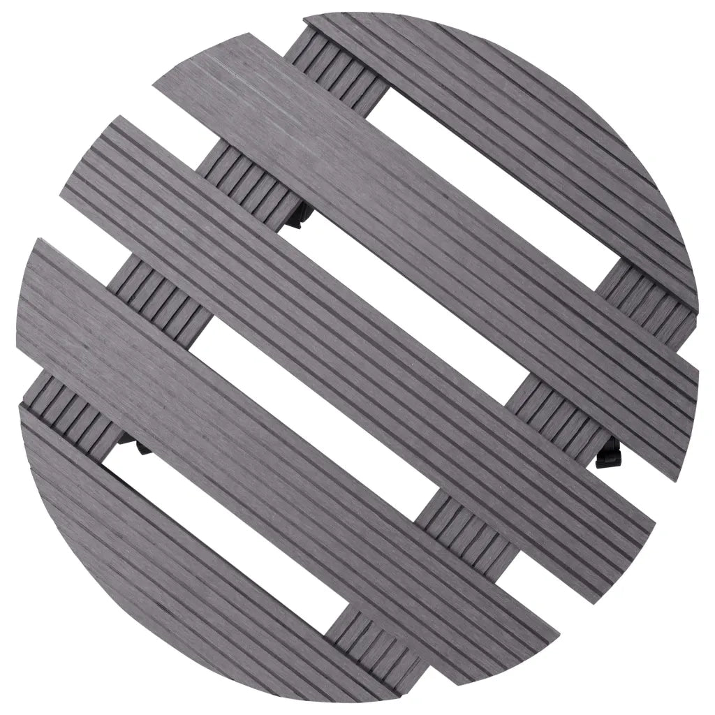 Carrelli Porta Piante 4 pz Grigi Ã˜30x7,5 cm WPC cod mxl 61374
