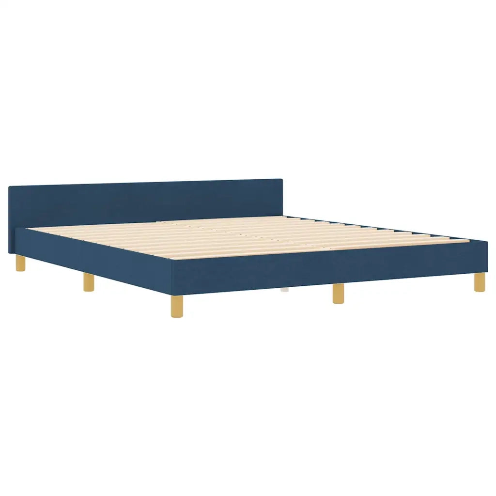 Struttura del letto con testiera Blu 180 x 200 cm Tessuto 3344829