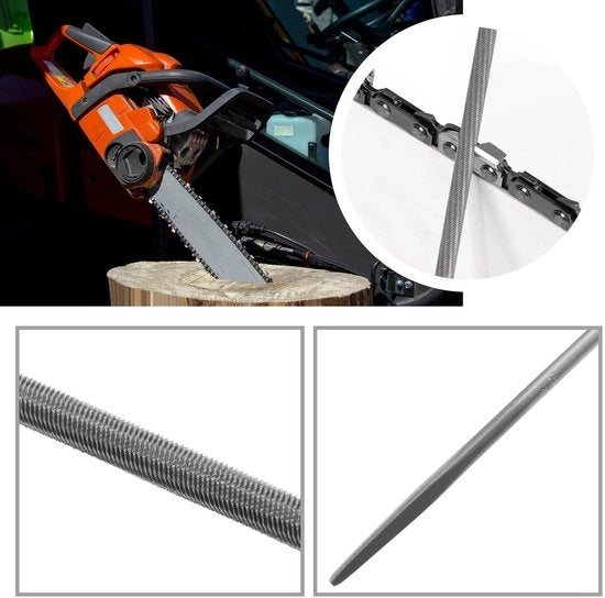 Viti con catena 12 pezzi - Viti rotonde 4,0mm x 200mm - Acciaio - Adatto per catenatura 3/8 - Duraturo - Progetto protettivo - Viti con catena