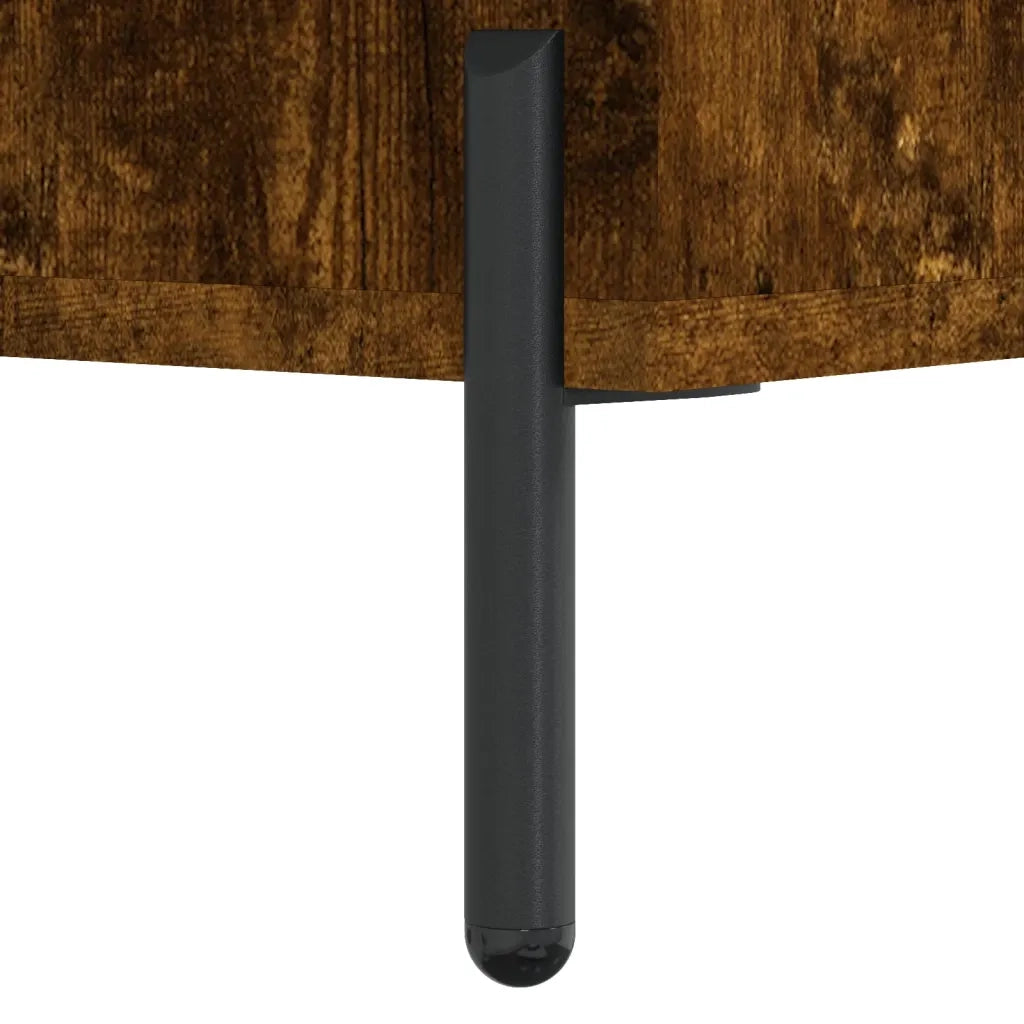 Comodino | Armadio da Notte | Mobiletto da notte Rovere Fumo 40x40x66 cm in Legno Multistrato
