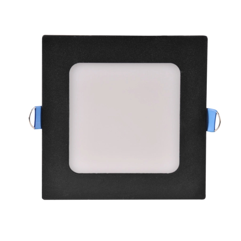 Faretto LED incasso 4,8W quadrato 12cm nero 4000K Polux Rigel