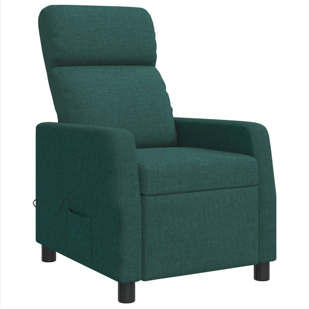 Divano Sedia-Poltrona Massaggiante Verde Scuro Tessuto 712456
