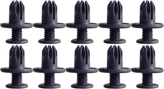 Viti a espansione 10 pezzi - Viti a espansione espandibili - Viti a espansione in plastica - Adatti per Mini Cooper - Diametro testa 19,5mm - Lunghezza 13,8mm - Componenti di fissaggio
