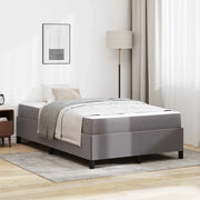 Struttura del letto con materasso Grigio 120 x 190 cm Tessuto