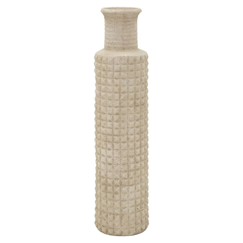 Vaso Decorativo VKH1036, Beige, Poliresina, 24,5x24,5x97 cm