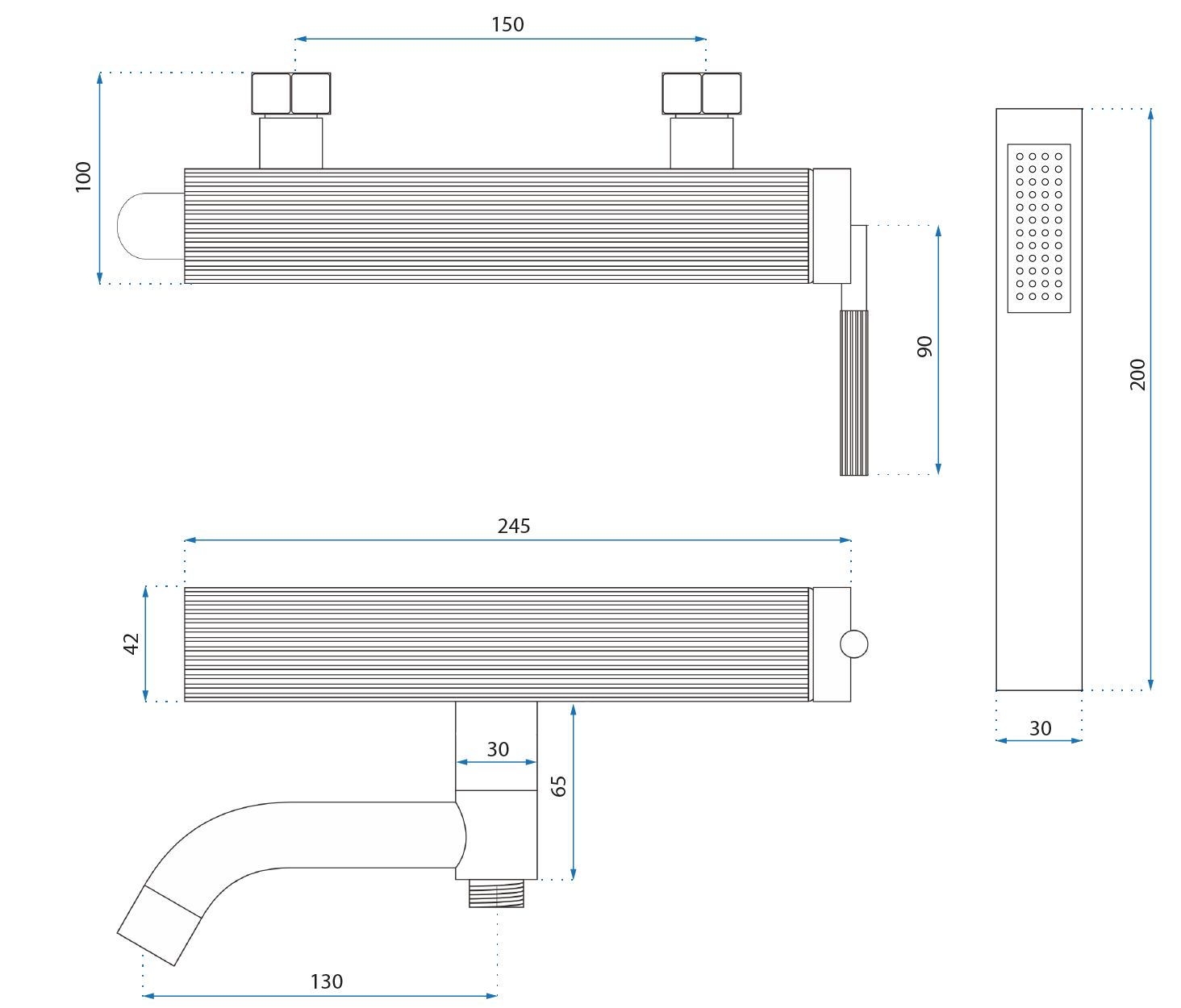 Rubinetto Da Vasca Rea Argon Brush Copper