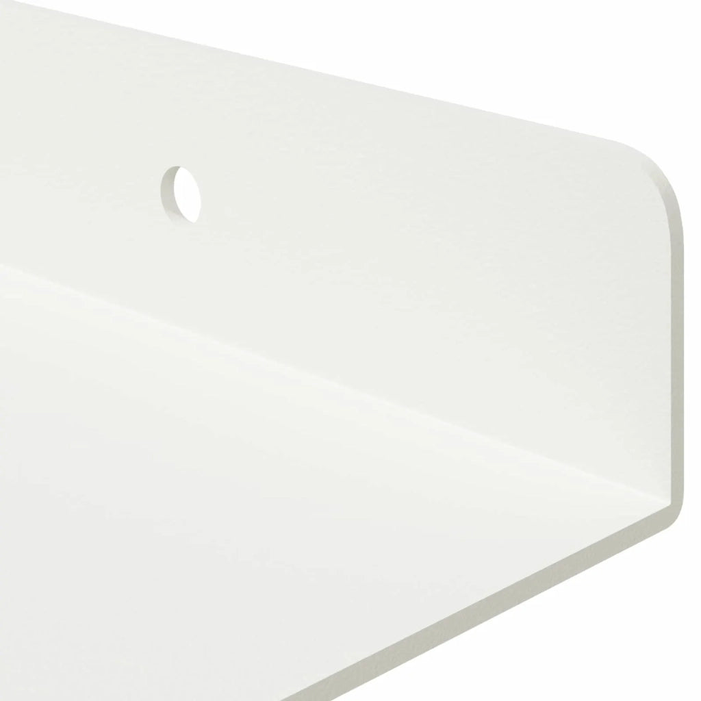 Mensola sospesa 4 pcs Bianco 60 x 18 x 2,5 cm Acciaio