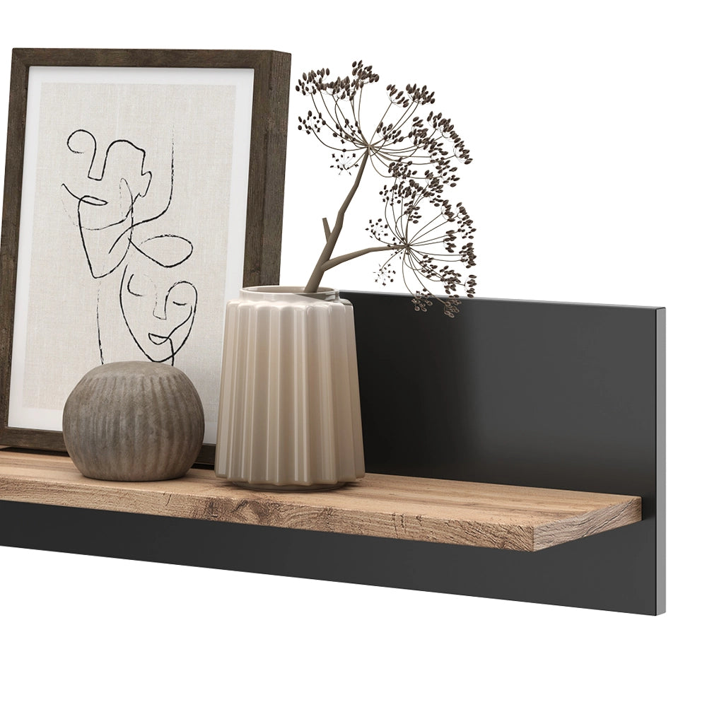 Vicco Libreria da parete Quercia Wotan 100 x 20 cm staffa a parete