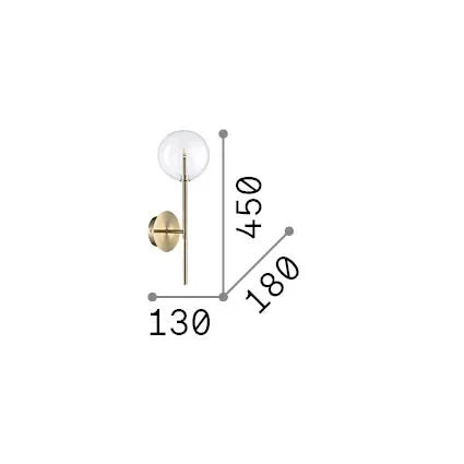 Applique Collezione EQUINOXE 2W Cromo Lampadina G4 Incluse Ideal Lux