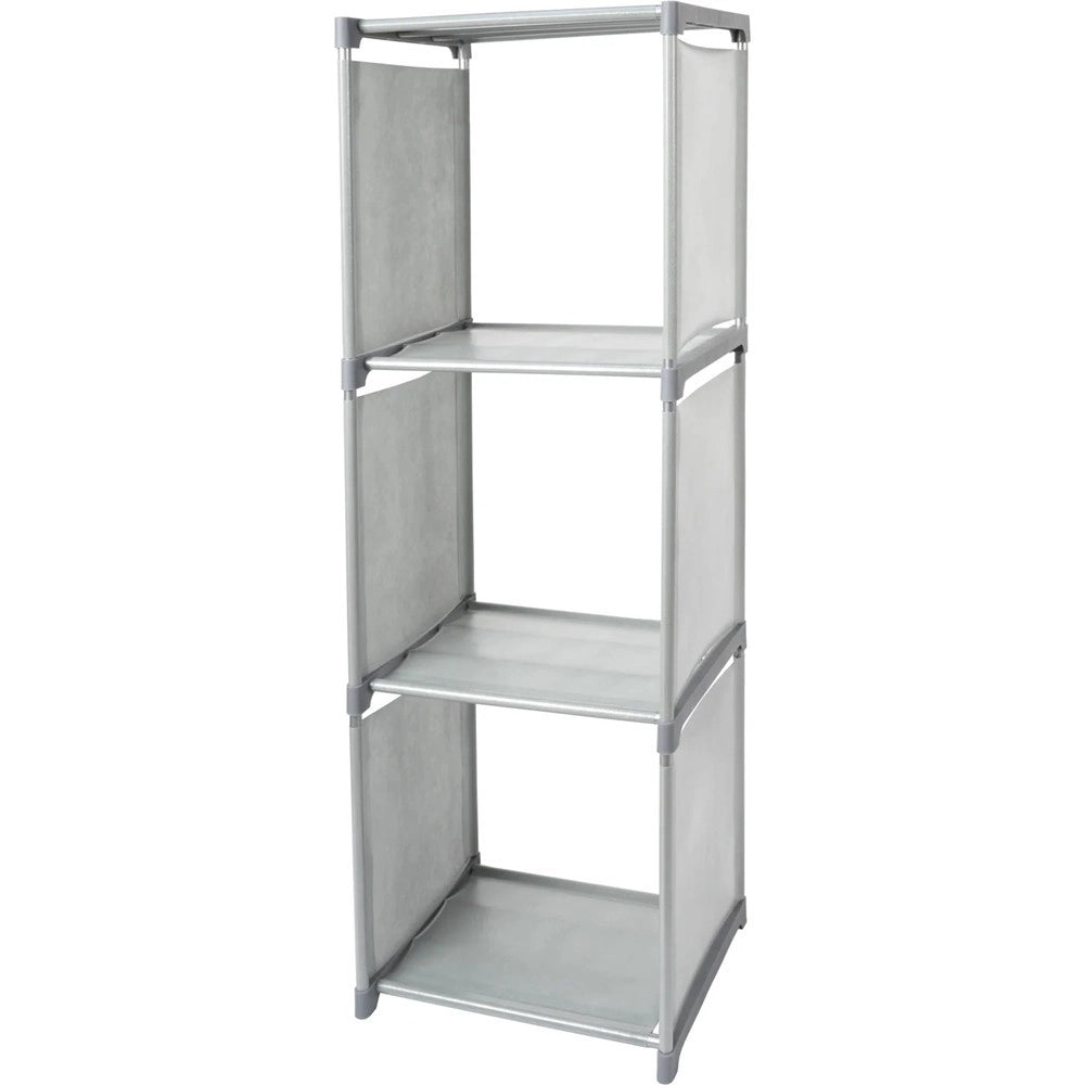 Trade Shop - Scaffale Multiuso A 3 Scomparti Ripiani Armadio Componibile Per Bucato Mobile Casa Bagno -
