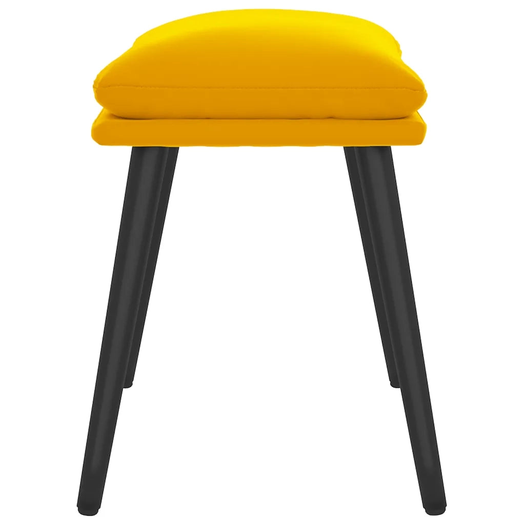 Poggiapiedi Giallo Senape 45x29,5x35 cm in Velluto 341511