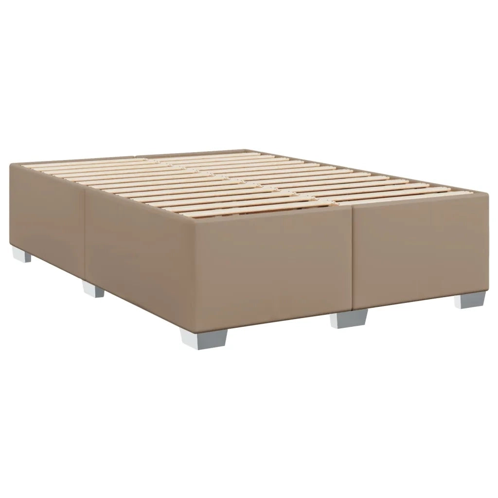 Giroletto a Molle con Materasso Cappuccino 160x200cm Similpelle