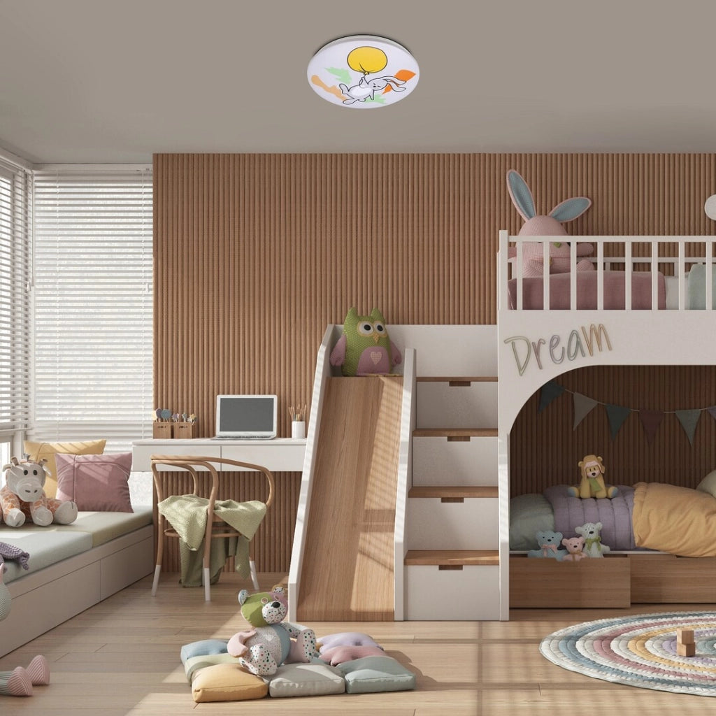 Plafoniera bimbi Rabalux Hopply Ø38 con coniglio LED 24W