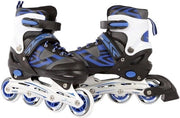 Inlineskates da strada blu nero - misura regolabile 35-38 - ABEC7 - telaio in alluminio - inline