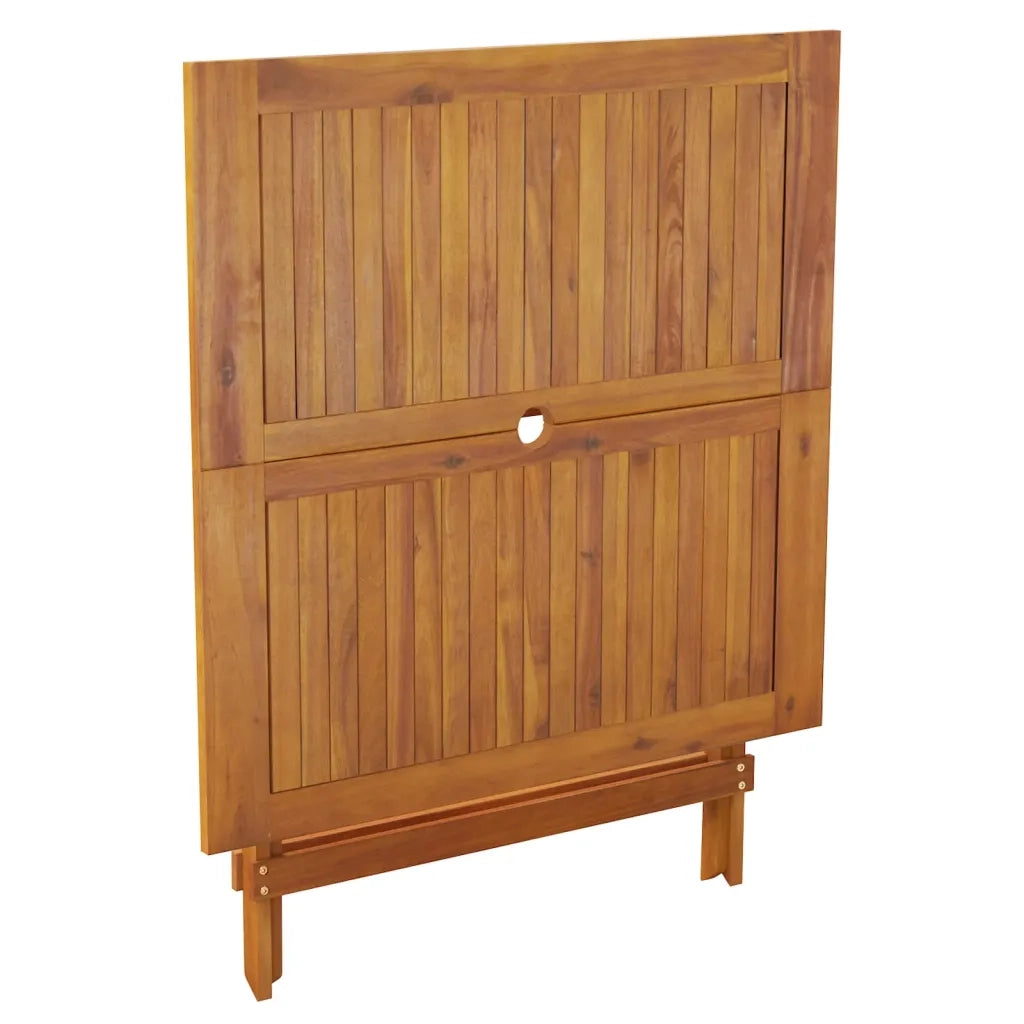Tavolo da Giardino Pieghevole 90x90x75 cm Legno Massello Acacia 319671