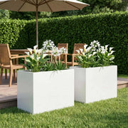 Vaso da giardino 2 pz Bianco 60 x 40 x 50 cm 8005697
