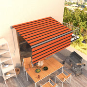 Tenda Retrattile Manuale con Parasole 3x2,5m Arancione Marrone 3069380