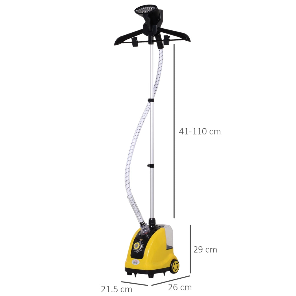 Stiratore Verticale a Vapore ¨C zephmum ¨C Giallo, ABS e PP, 26x21.5x29 cm