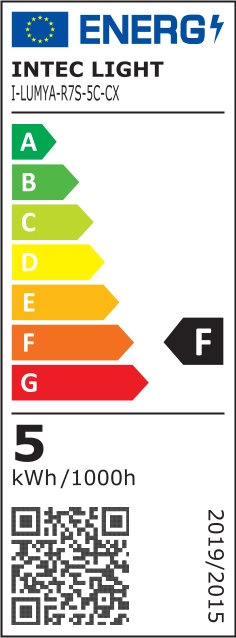 Lampadina LED R7S 78mm 4W 460lm 3000K Luce Calda 360° INTEC I-LUMYA-R7S-4W