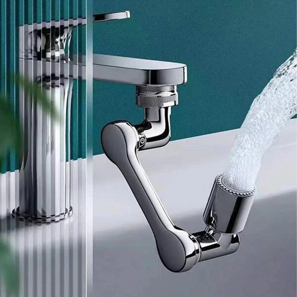 Trade Shop - Rubinetto Girevole 1080° Prolunga Rompigetto Snodabile Acqua Cucina Bagno -