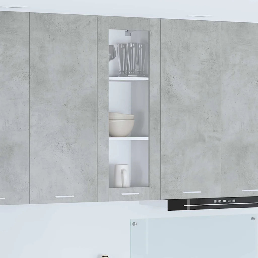 Armadio pensile con porta Grigio cemento 40 x 31 x 100 cm 884381