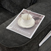 Chaise Longue 1 Posto Pronta All’Uso con Cuscino e Tasca Laterale Comfort Morbido Design Moderno in Ciniglia Nero